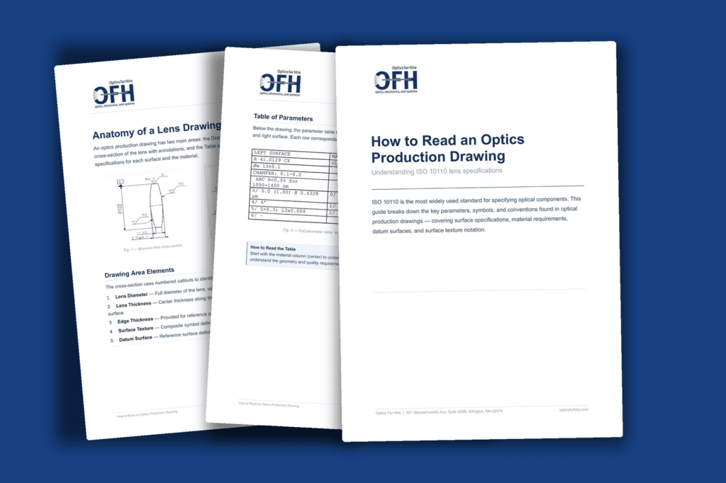how to read optics drawing