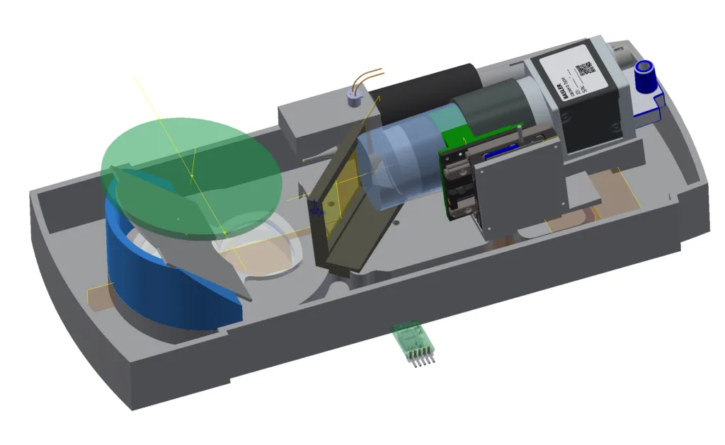 optical layout UV, VIS lens
