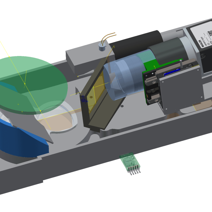 optical layout UV, VIS lens